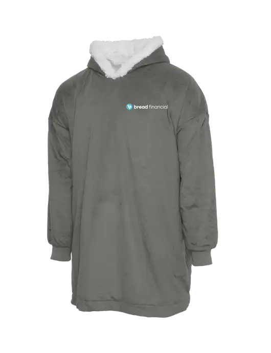 Wearable Lodge Medium Grey Blanket w/Bread Financial Logo