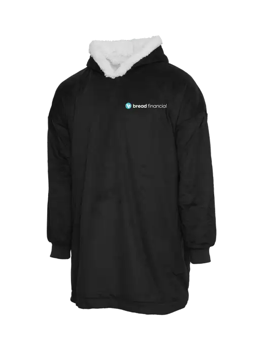 Wearable Lodge Black Blanket w/Bread Financial Logo