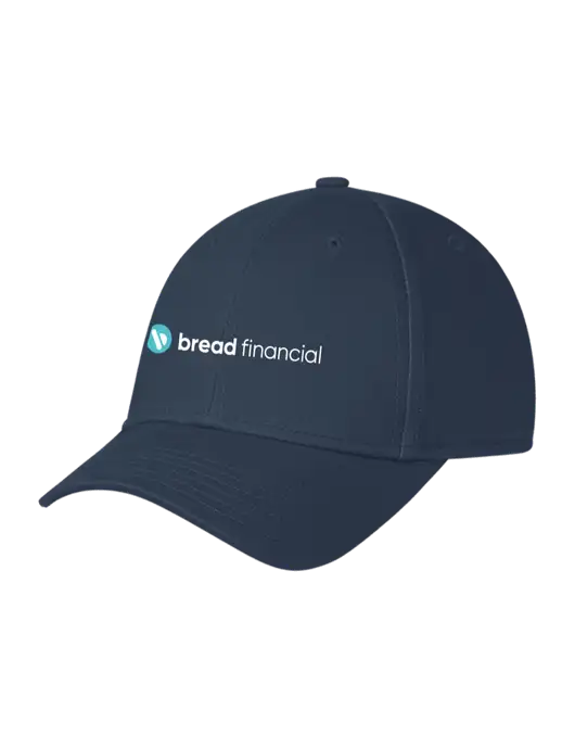 Navy Structured Cap Hook & Loop w/Bread Financial Logo