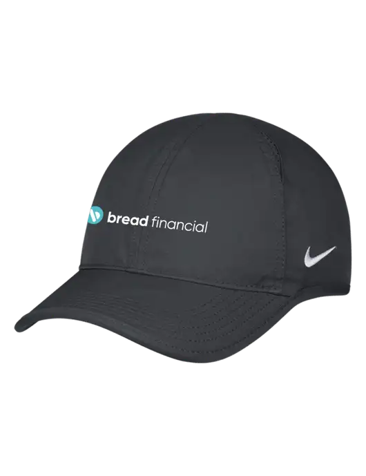Nike Charcoal Featherlight Cap w/Bread Financial Logo