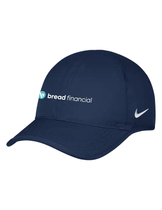 Nike Navy Featherlight Cap w/Bread Financial Logo