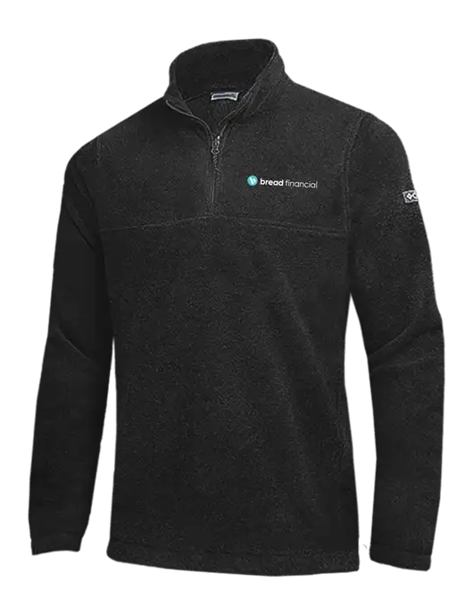 Columbia Black Steens Mountain Fleece 1/2 Zip Pullover w/Bread Financial Logo
