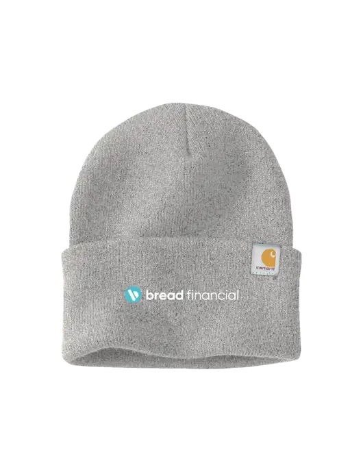 Carhartt Light Grey Heather Watch Cap 2.0 w/Bread Financial Logo