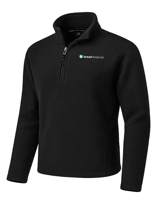 Black Fleece 1/4-Zip Pullover w/Bread Financial Logo