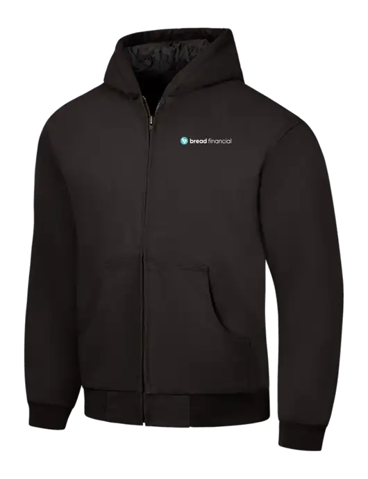 CornerStone Black Duck Cloth Hooded Work Jacket w/Bread Financial Logo