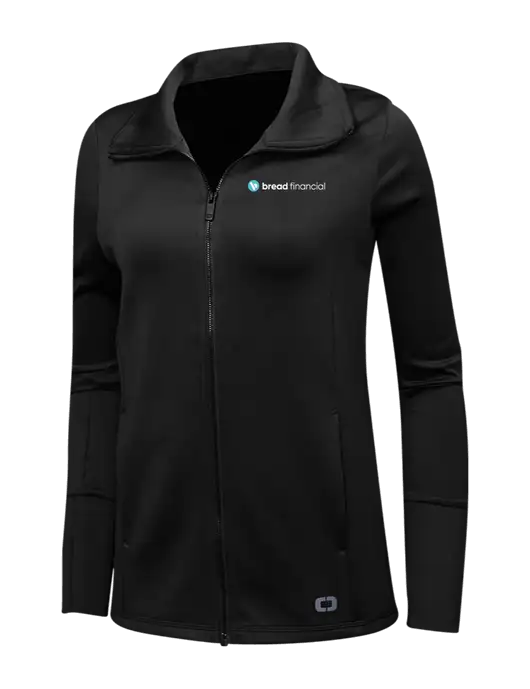 OGIO Black Womens Endurance Modern Performance Full-Zip w/Bread Financial Logo