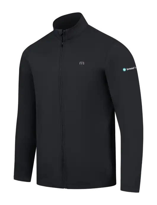 TravisMathew Black Surfside Full-Zip Jacket w/Bread Financial Logo