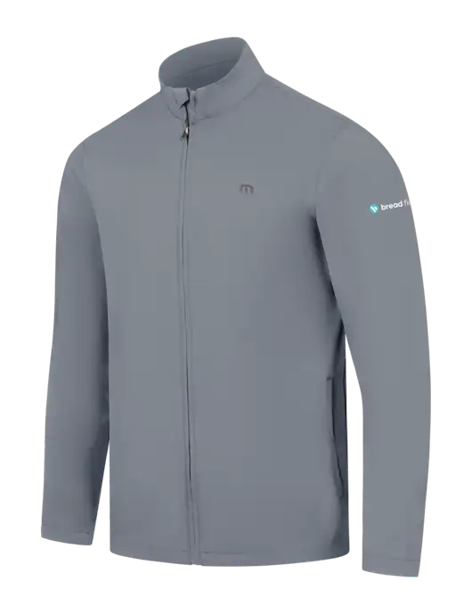 TravisMathew Light Medium Grey Surfside Full-Zip Jacket w/Bread Financial Logo