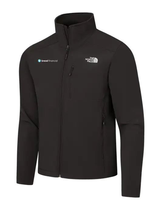 The North Face Black Apex Barrier Soft Shell Jacket w/Bread Financial Logo
