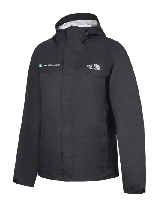 The North Face Dark Grey Heather DryVent Rain Jacket w/Bread Financial Logo