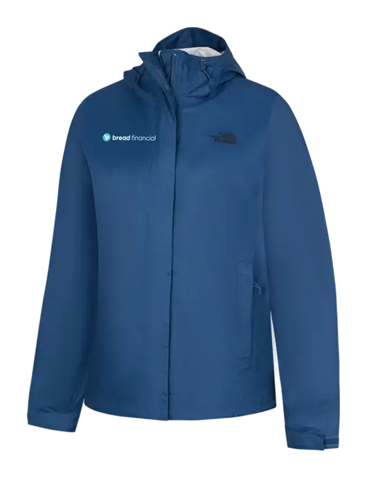 The North Face Womens Navy DryVent Rain Jacket w/Bread Financial Logo