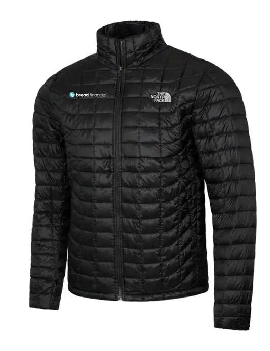 North Face Black ThermoBall Trekker Jacket w/Bread Financial Logo