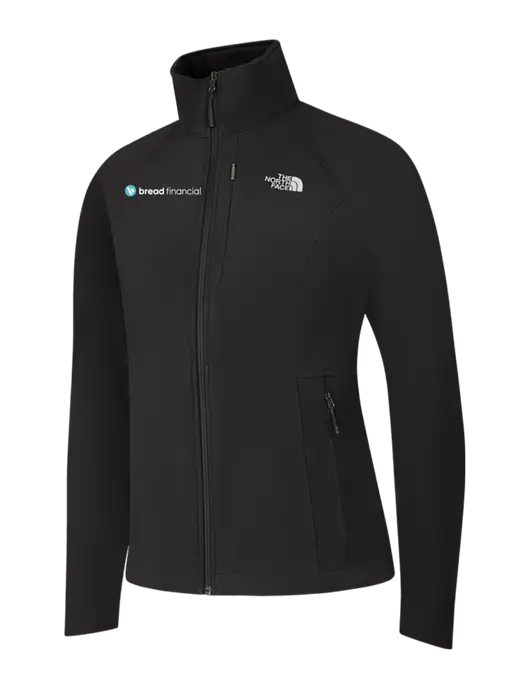North Face Womens Black Apex Barrier Soft Shell Jacket  w/Bread Financial Logo