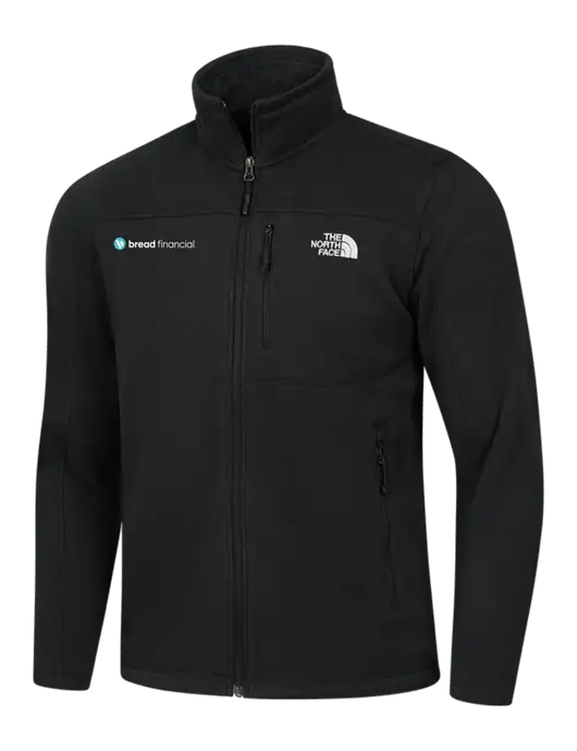 North Face Black Heather Sweater Fleece Jacket w/Bread Financial Logo