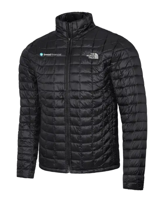 North Face Matte Black ThermoBall Trekker Jacket w/Bread Financial Logo