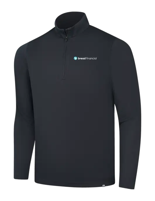TravisMathew Black Coveside ¼-Zip w/Bread Financial Logo