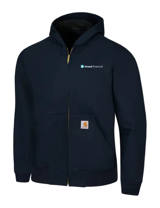 Carhartt Navy Thermal Lined Duck Active Jacket w/Bread Financial Logo