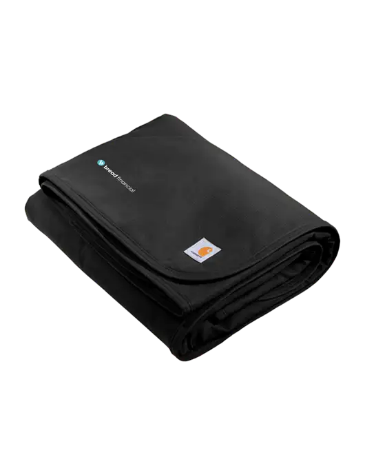 Carhartt Black Firm Duck Sherpa-Lined Blanket w/Bread Financial Logo