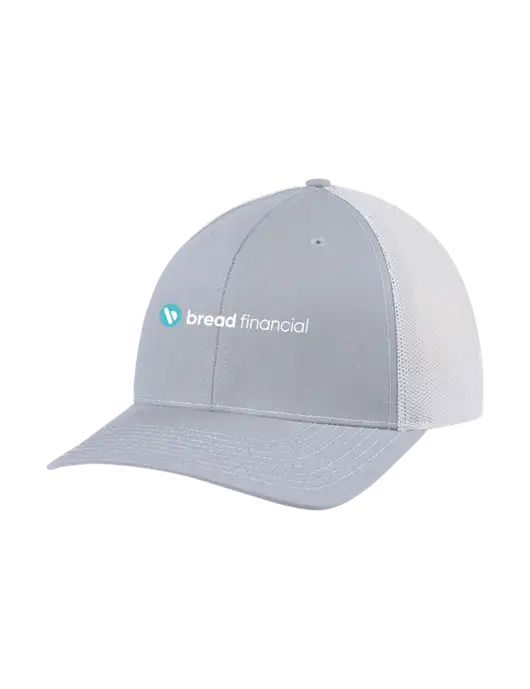 Richardson Adjustable Snapback Original 112 Trucker Cap Light Heather Grey w/White Mesh w/Bread Financial Logo