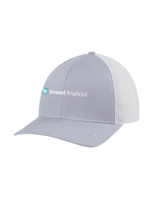 Richardson Adjustable Snapback Original 112 Trucker Cap Light Heather Grey w/White Mesh w/Bread Financial Logo