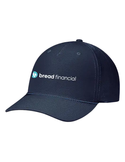 Richardson Laser Perf Performance Dark Navy/Navy-Grey-Blue Rope Cap w/Bread Financial Logo