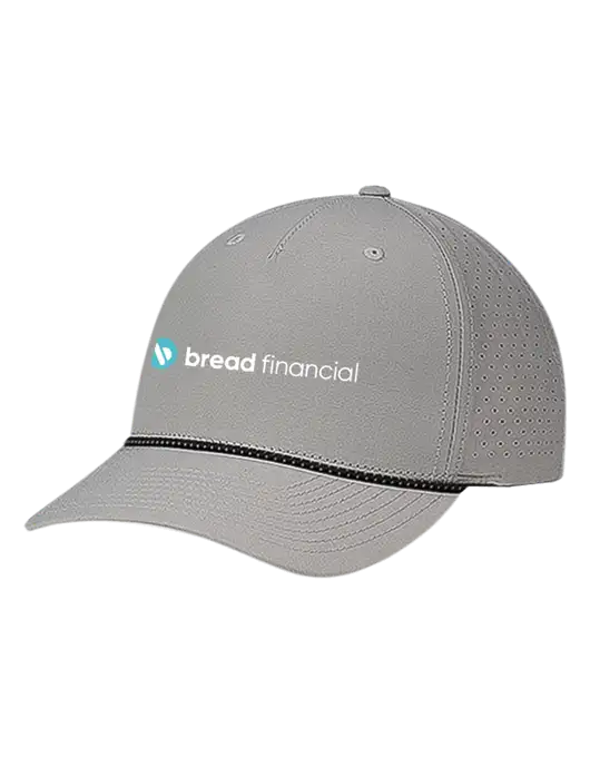 Richardson Laser Perf Performance Light Grey/Black-Grey Rope Cap w/Bread Financial Logo