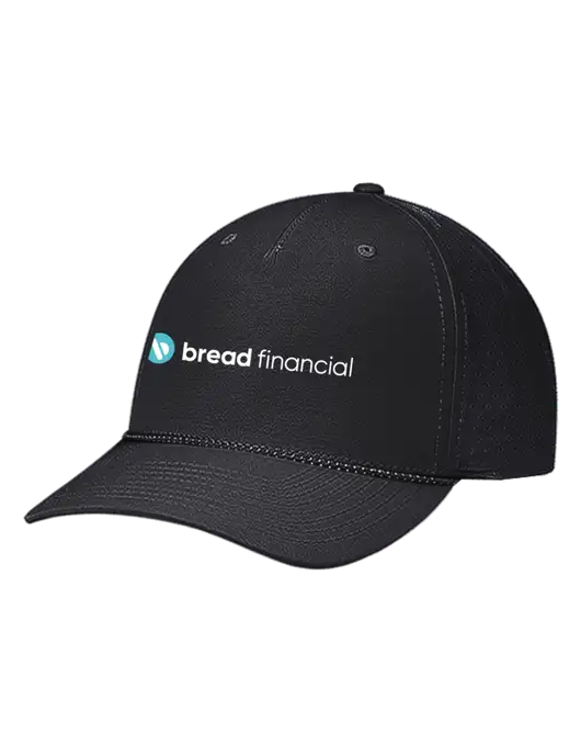Richardson Laser Perf Performance Black/Black-Grey Rope Cap w/Bread Financial Logo