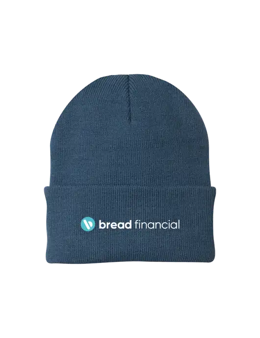 Dark Slate Knit Cap w/Bread Financial Logo