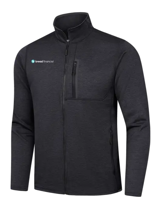 North Face Dark Grey Heather Skyline Full-Zip Fleece Jacket w/Bread Financial Logo