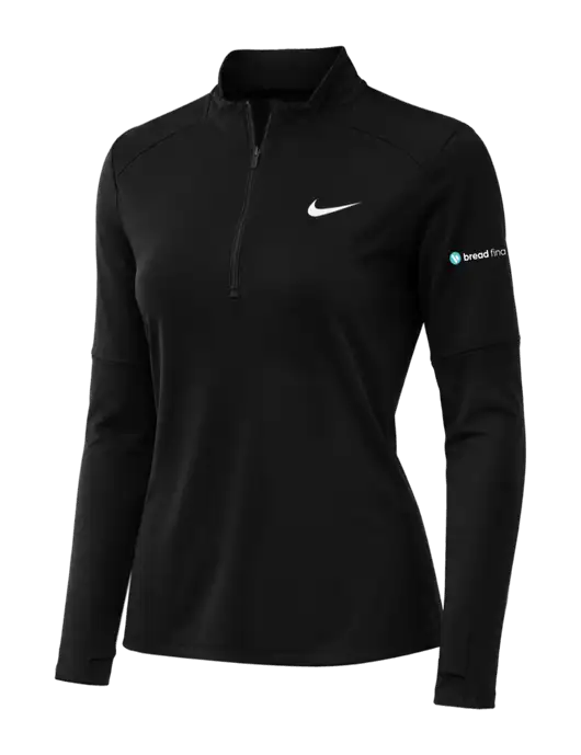 Nike Black Womens Dri-FIT Element 1/2-Zip Pullover w/Bread Financial Logo
