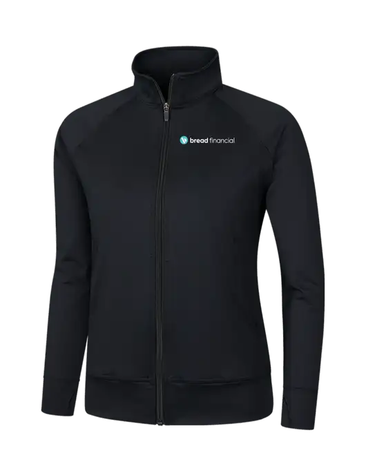 Womens Black NRG Fitness Jacket w/Bread Financial Logo
