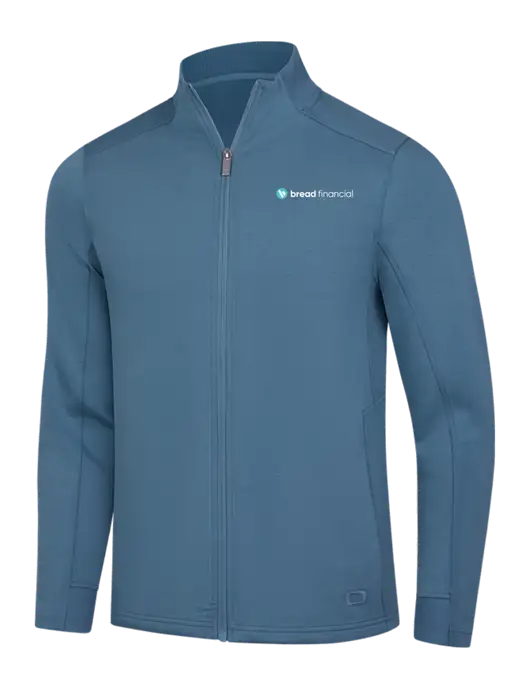 OGIO Light Slate Blue Transcend Full-Zip w/Bread Financial Logo