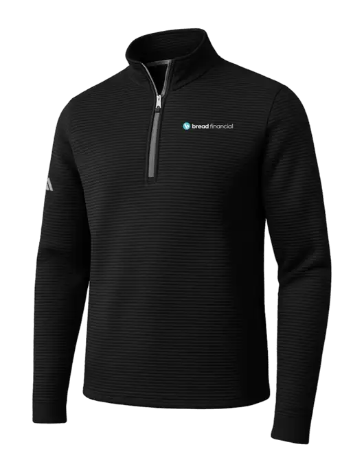 Adidas Black Spacer Quarter-Zip Pullover w/Bread Financial Logo