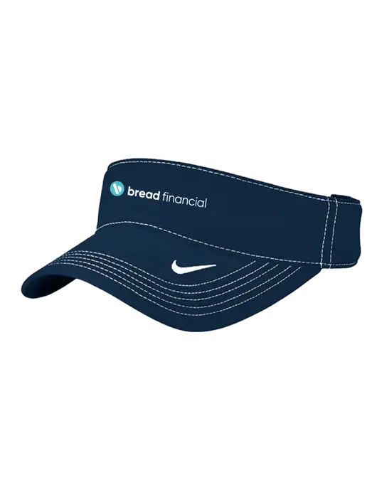 Nike Navy Dri-FIT Ace Visor w/Bread Financial Logo