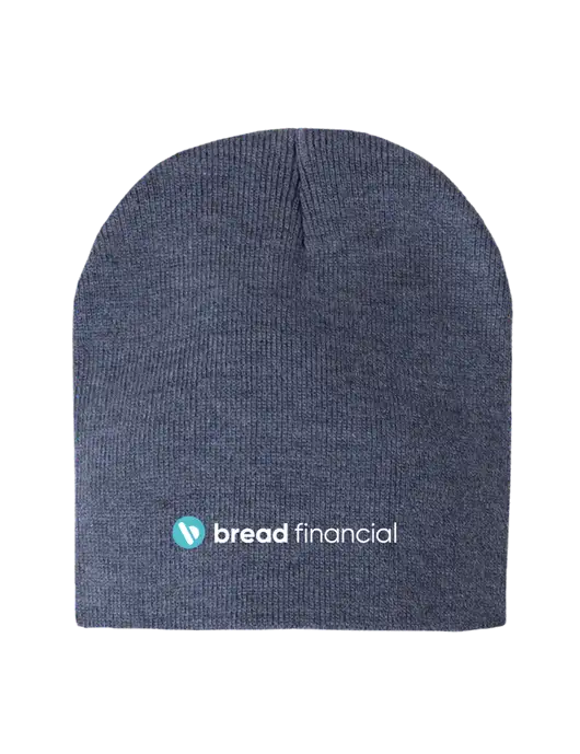 Navy Heather Element Knit Beanie w/Bread Financial Logo