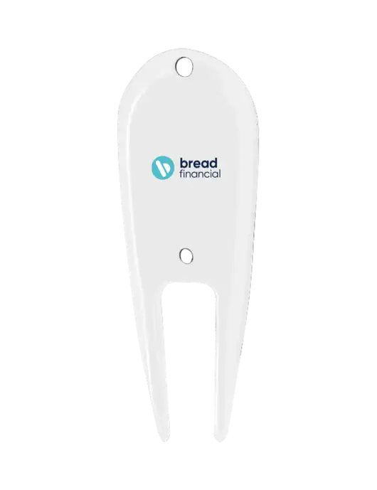 White Divot Tool w/Bread Financial Logo
