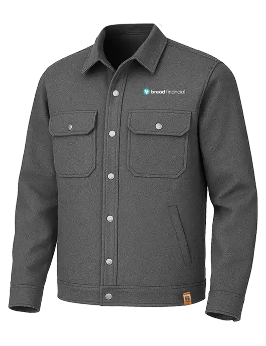 Russell Outdoors Dark Grey Heather Basin Jacket w/Bread Financial Logo