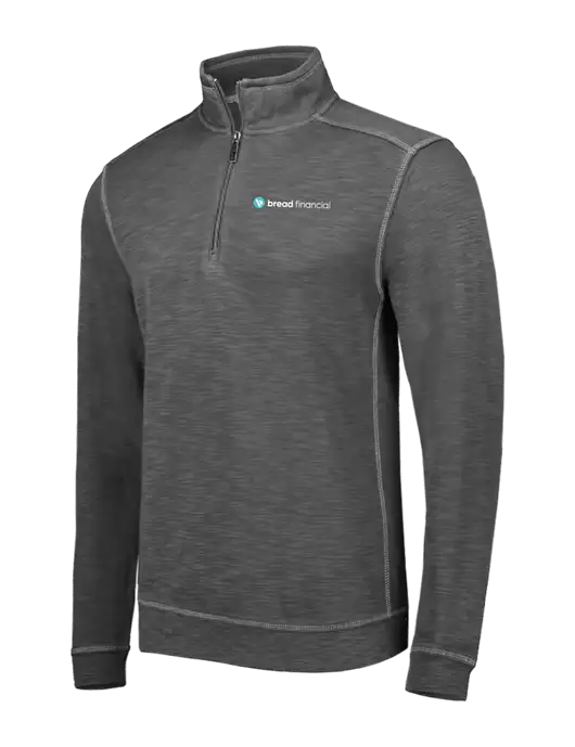 Tommy Bahama Dark Grey Tobago Bay 1/2 Zip w/Bread Financial Logo