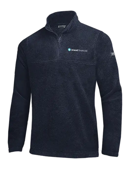 Columbia Navy Steens Mountain Fleece 1/2 Zip Pullover w/Bread Financial Logo