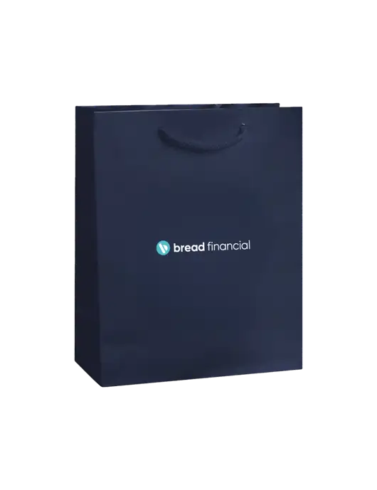 Dark Navy Gift Bag Gloss 8x10 w/Bread Financial Logo