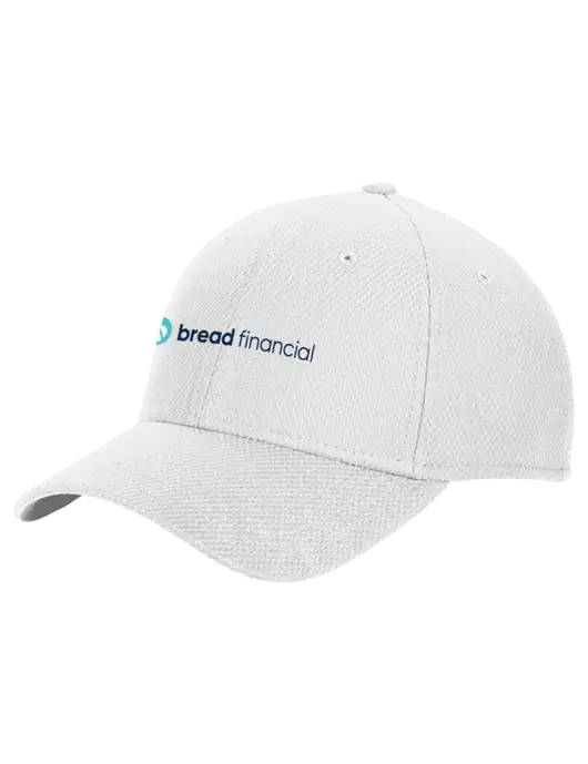 New Era Diamond Era White Stretch Cap w/Bread Financial Logo