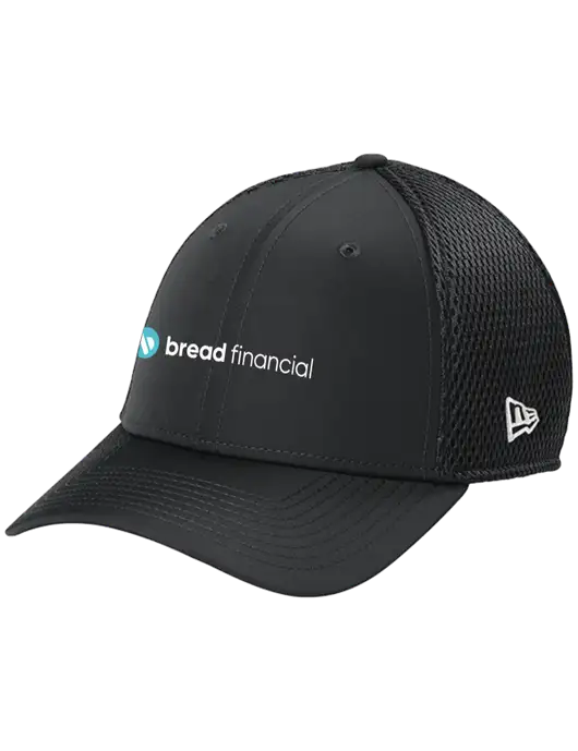 New Era 39THIRTY Performance Stretch Charcoal Grey Mesh Cap w/Bread Financial Logo