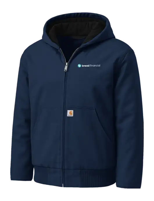 Carhartt Washed Duck Active Dark Navy Jacket w/Bread Financial Logo