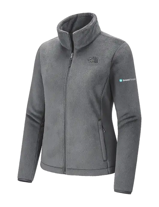 The North Face Womens Dark Medium Grey Osito Fleece Jacket
 w/Bread Financial Logo