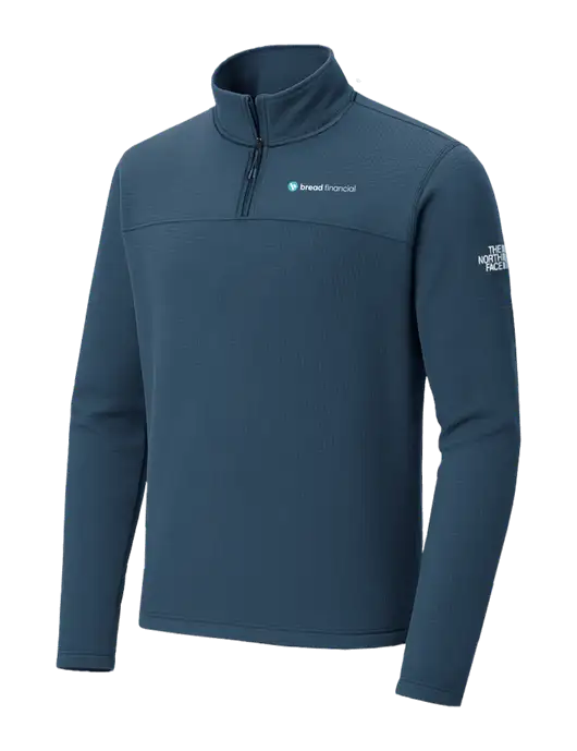 The North Face Aim 1/4-Zip Light Navy Fleece w/Bread Financial Logo