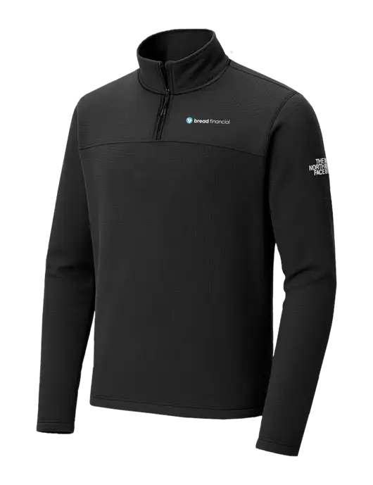 The North Face Aim 1/4-Zip Black Fleece w/Bread Financial Logo