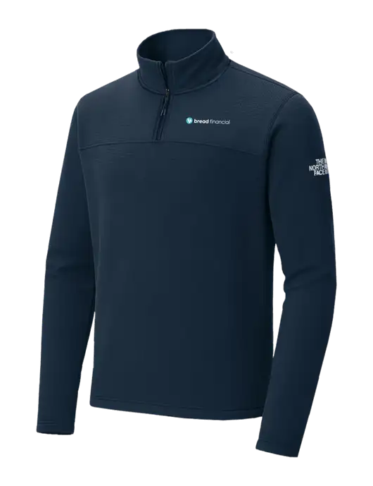 The North Face Aim 1/4-Zip Dark Navy Fleece w/Bread Financial Logo