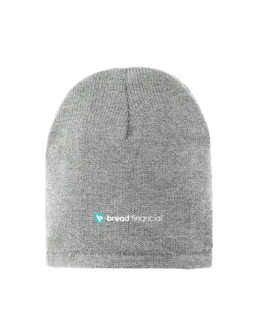 Dark Medium Grey Fleece-Lined Beanie Cap w/Bread Financial Logo