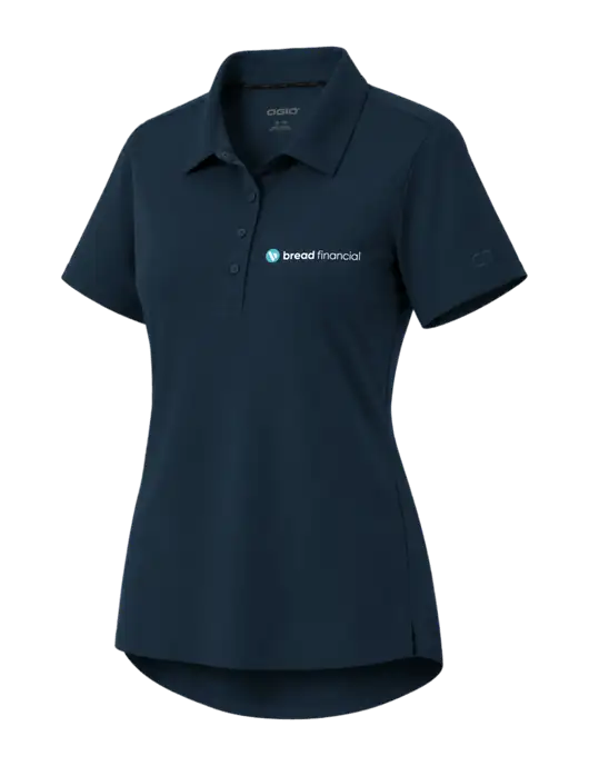 OGIO Womens Envision Dark Navy Polo w/Bread Financial Logo