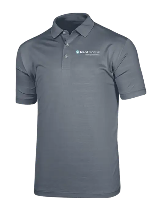 Callaway Vibrant Light Grey Ventilated Polo w/Bread Financial Client Partnerships Logo